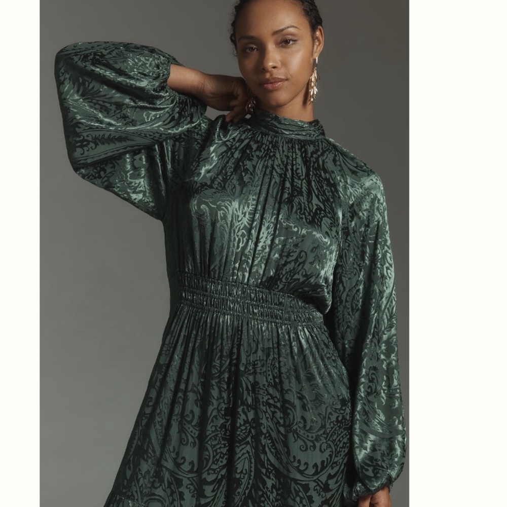 NWT Anthropologie The Somerset Maxi Dress: Mock-Neck Edition - Picture 5 of 9